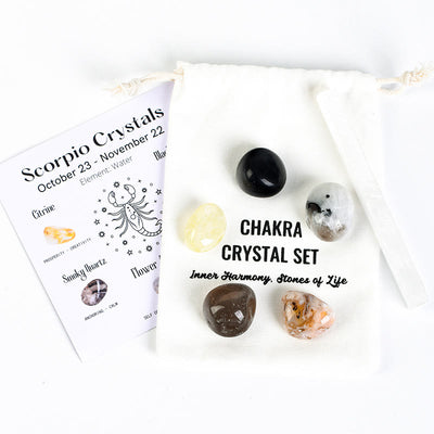 Olivenorma Zodiac 12 Constellations Healing Natural Crystal Set