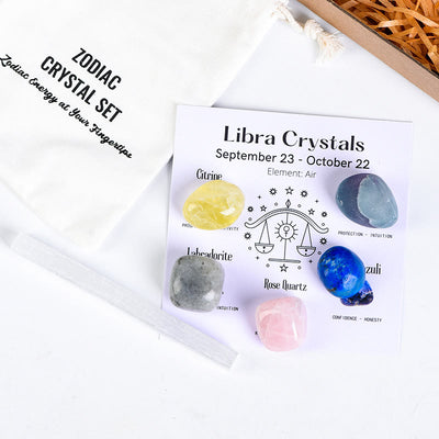 Olivenorma Zodiac 12 Constellations Healing Natural Crystal Set