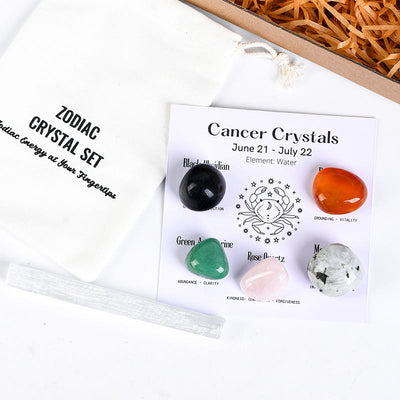 Olivenorma Zodiac 12 Constellations Healing Natural Crystal Set