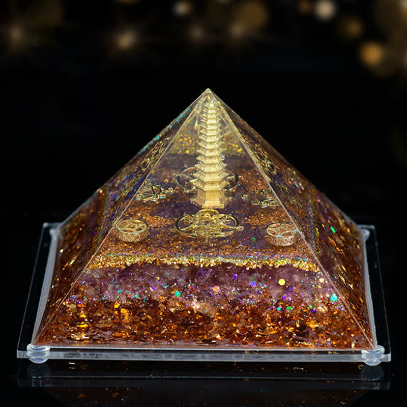 Olivenorma 8*12cm Natural Stone Orgone Pyramid