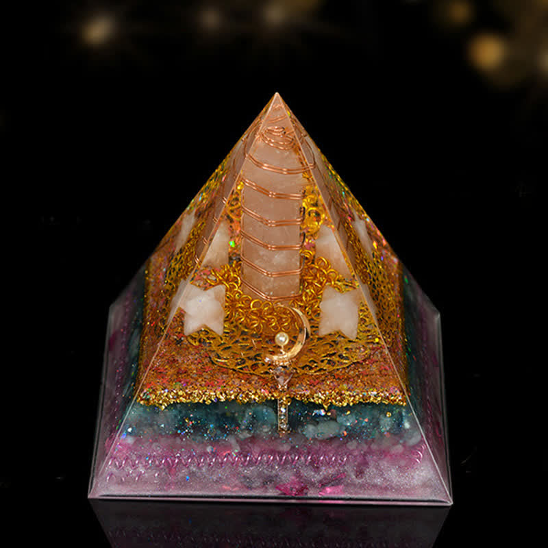 Olivenorma 12cm Natural Stone Energy Healing Orgone Pyramid