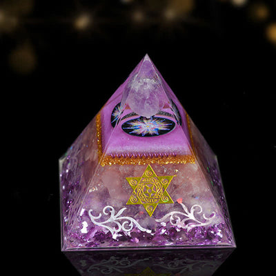 Olivenorma 12cm Natural Stone Energy Healing Orgone Pyramid