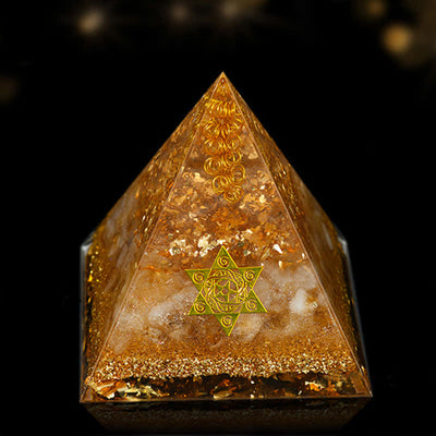 Olivenorma 12cm Natural Stone Energy Healing Orgone Pyramid