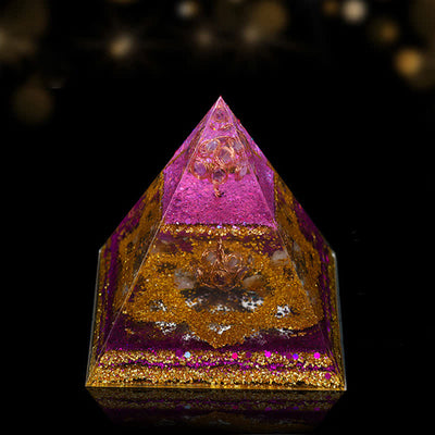 Olivenorma 12cm Natural Stone Energy Healing Orgone Pyramid