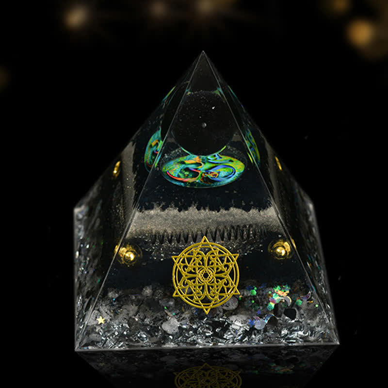 Olivenorma 12cm Natural Stone Energy Healing Orgone Pyramid