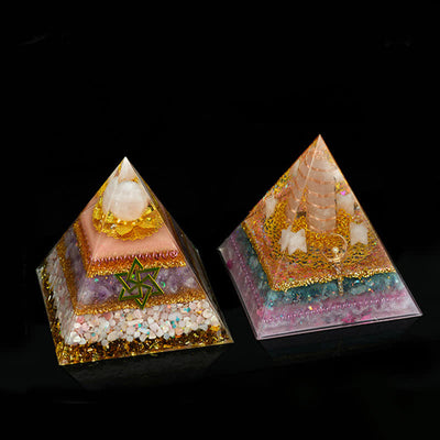 Olivenorma 12cm Natural Stone Energy Healing Orgone Pyramid