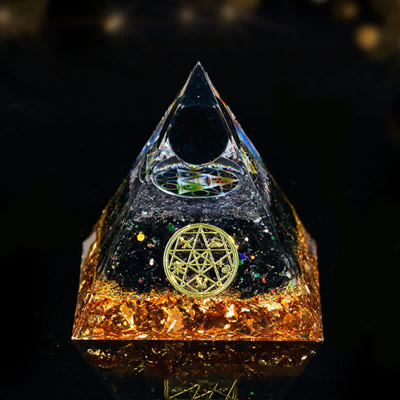 Olivenorma Natural Stone Five Elements Orgone Pyramid