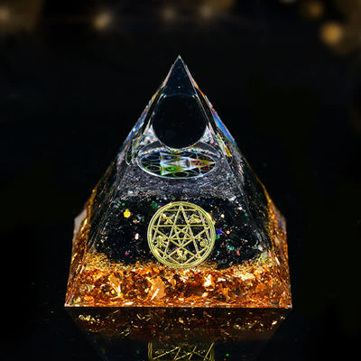 Olivenorma Natural Stone Five Elements Orgone Pyramid