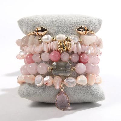 Olivenorma Crystal Beads Metal Accessories Bracelet Set