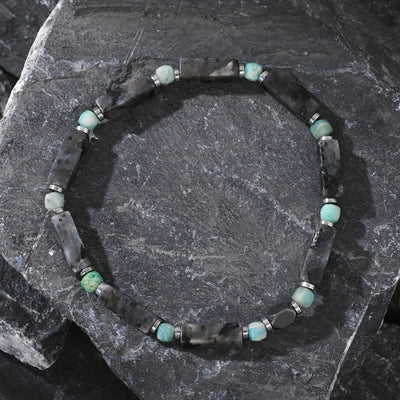 Olivenorma Long Labradorite Amazonite Beads Bracelet