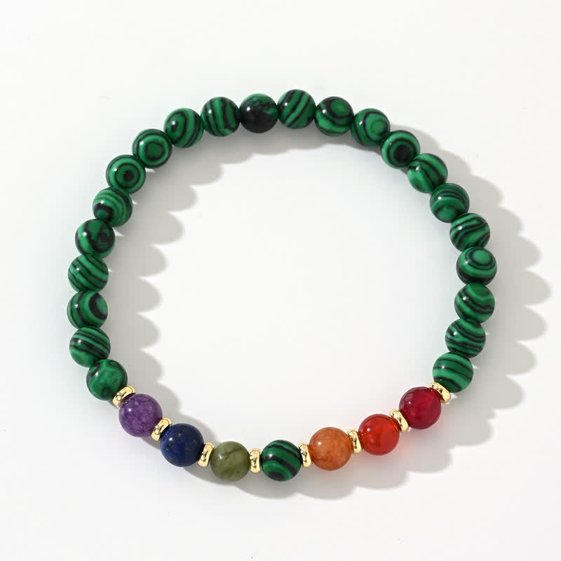 Olivenorma Natural Malachite Chakra Bracelet