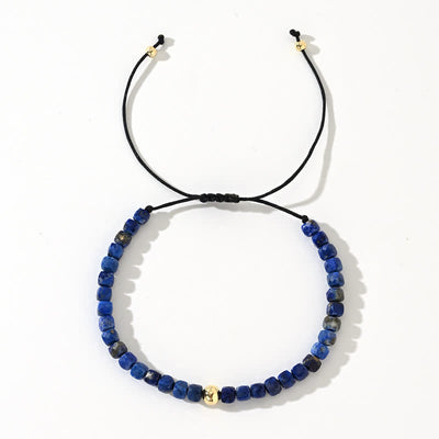 Olivenorma Natural Lapis Lazuli Beads Adjustable Bracelet