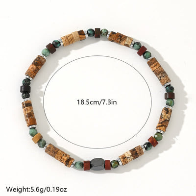 Olivenorma African Turquoise Picture Jasper Beads Bracelet