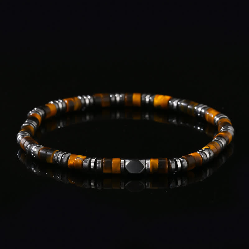 Olivenorma Natural Hematite Tiger Eye Beads Bracelet