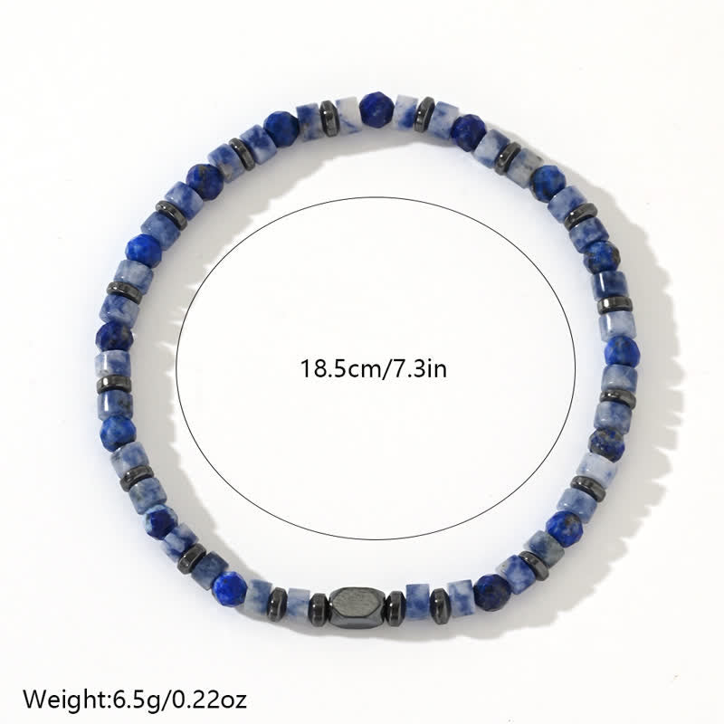 Olivenorma Natural Hematite Sodalite Beads Bracelet