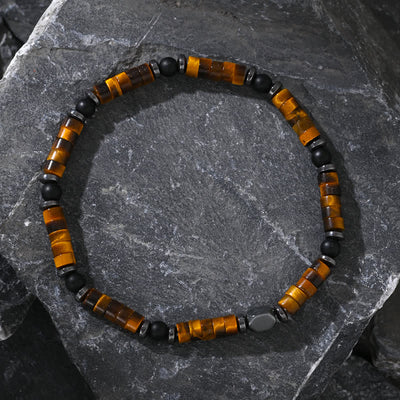 Olivenorma Black Onyx Hematite Tiger Eye Beads Bracelet