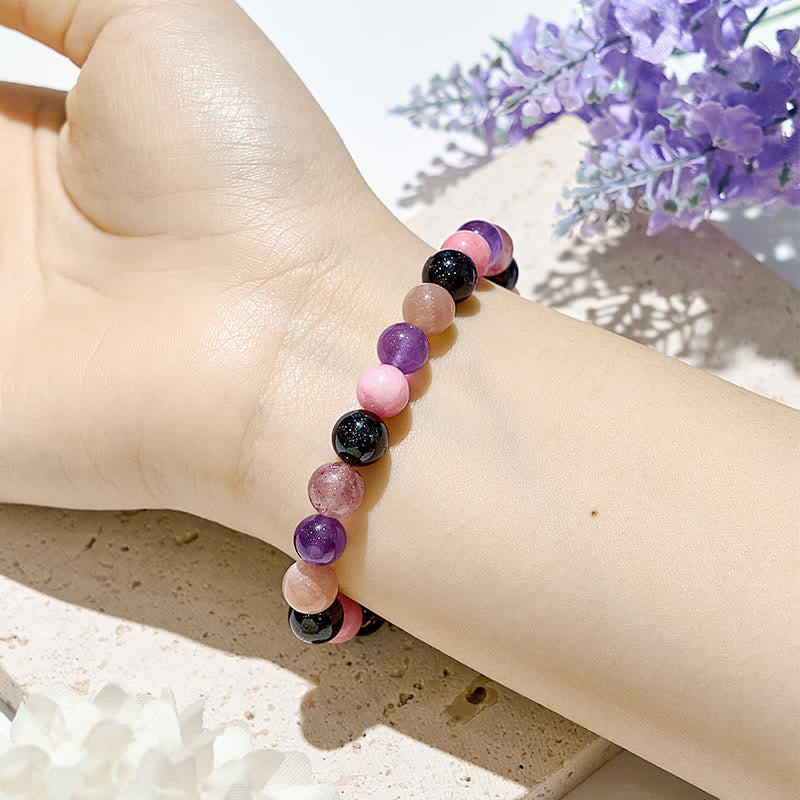 Olivenorma 8mm Healing Gemstone Beaded Stretch Bracelet