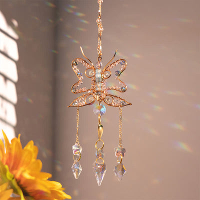 Olivenorma Crystal Copper Wire Winding Butterfly Wind Chime