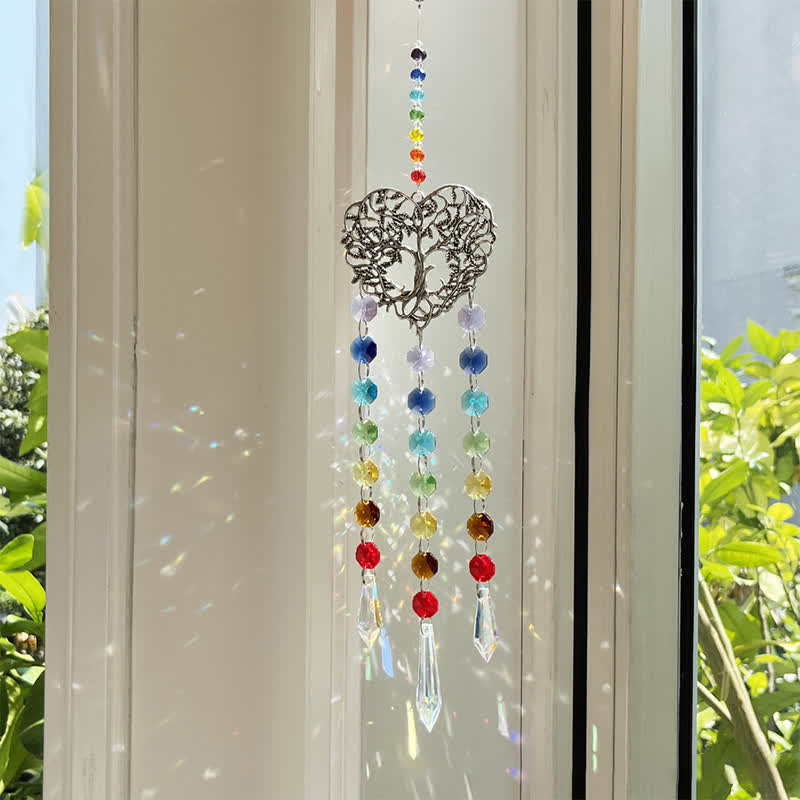 Olivenorma Tree of Life Iron Art Suncatcher Wind Chime