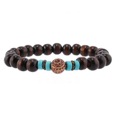 Olivenorma Feather Natural Stone Handmade Woven Leather Bracelet Set