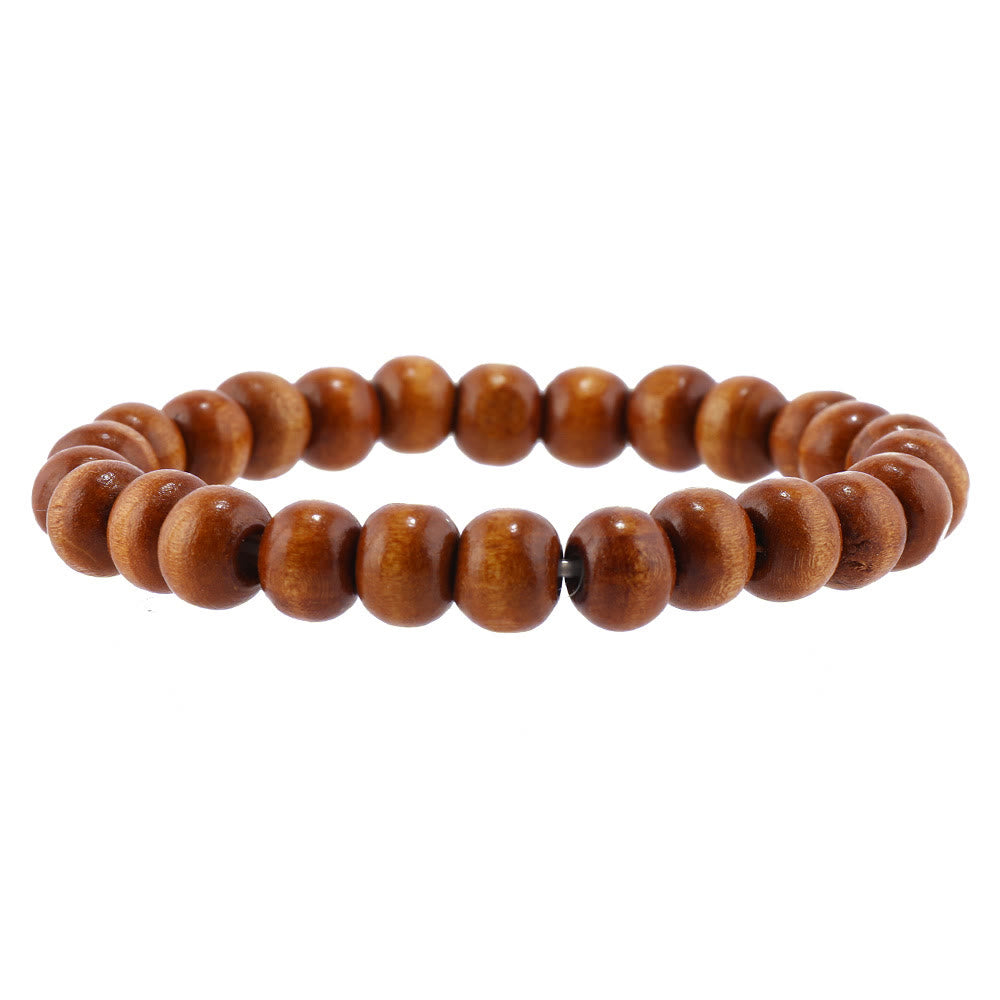 Olivenorma Multi-Layer Wooden Beads Turquoise Braided Bracelet