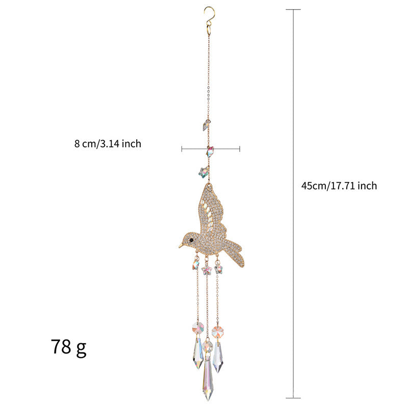 Olivenorma Hummingbird Crystal Prism Suncatcher Wind Chime