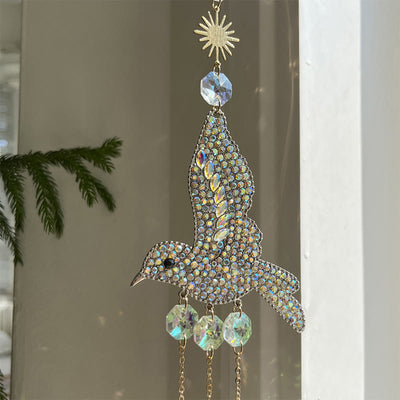 Olivenorma Hummingbird Crystal Prism Suncatcher Wind Chime