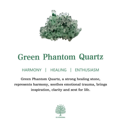 Olivenorma Natural Green Phantom Quartz Beads Bracelet