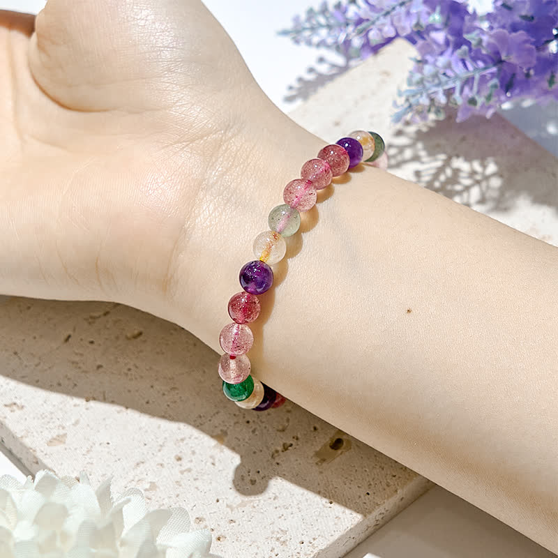 Olivenorma 7mm Natural Tourmaline Beads Bracelet