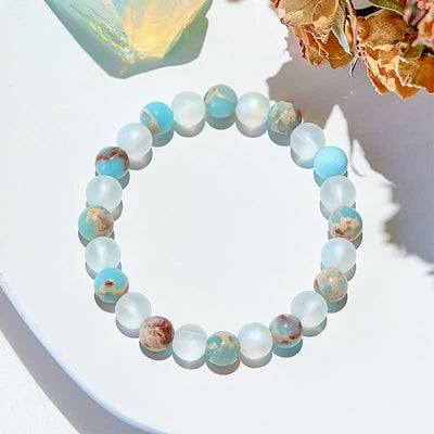 Olivenorma Natural Emperor Stone Moonstone Beads Bracelet