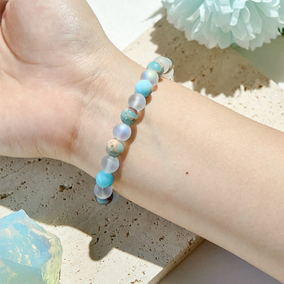 Olivenorma Natural Emperor Stone Moonstone Beads Bracelet