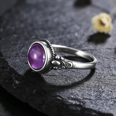 Olivenorma Boho Statement Gemstone S925 Silver Ring