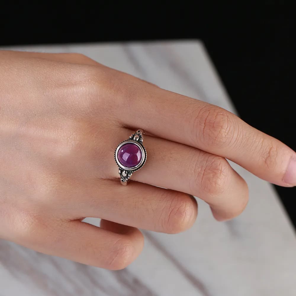 Olivenorma Boho Statement Gemstone S925 Silver Ring