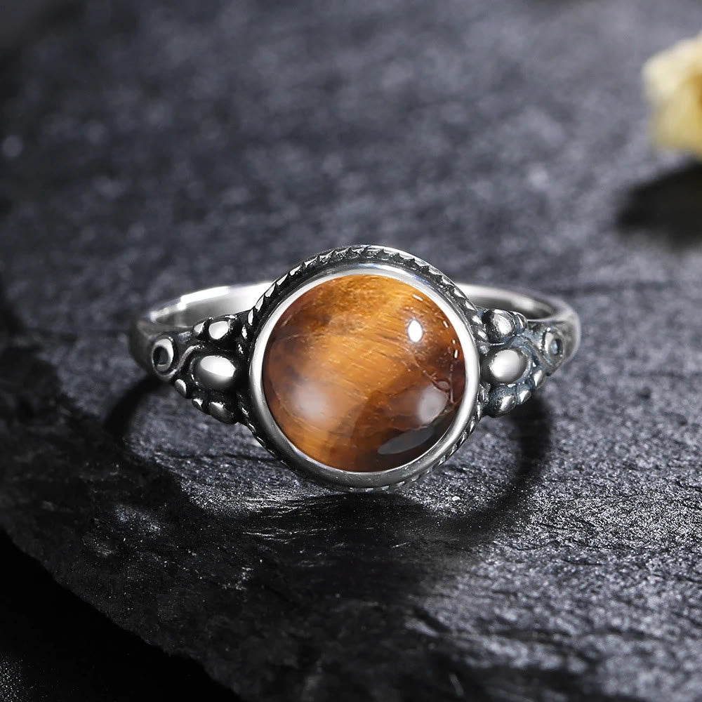 Olivenorma Boho Statement Gemstone S925 Silver Ring