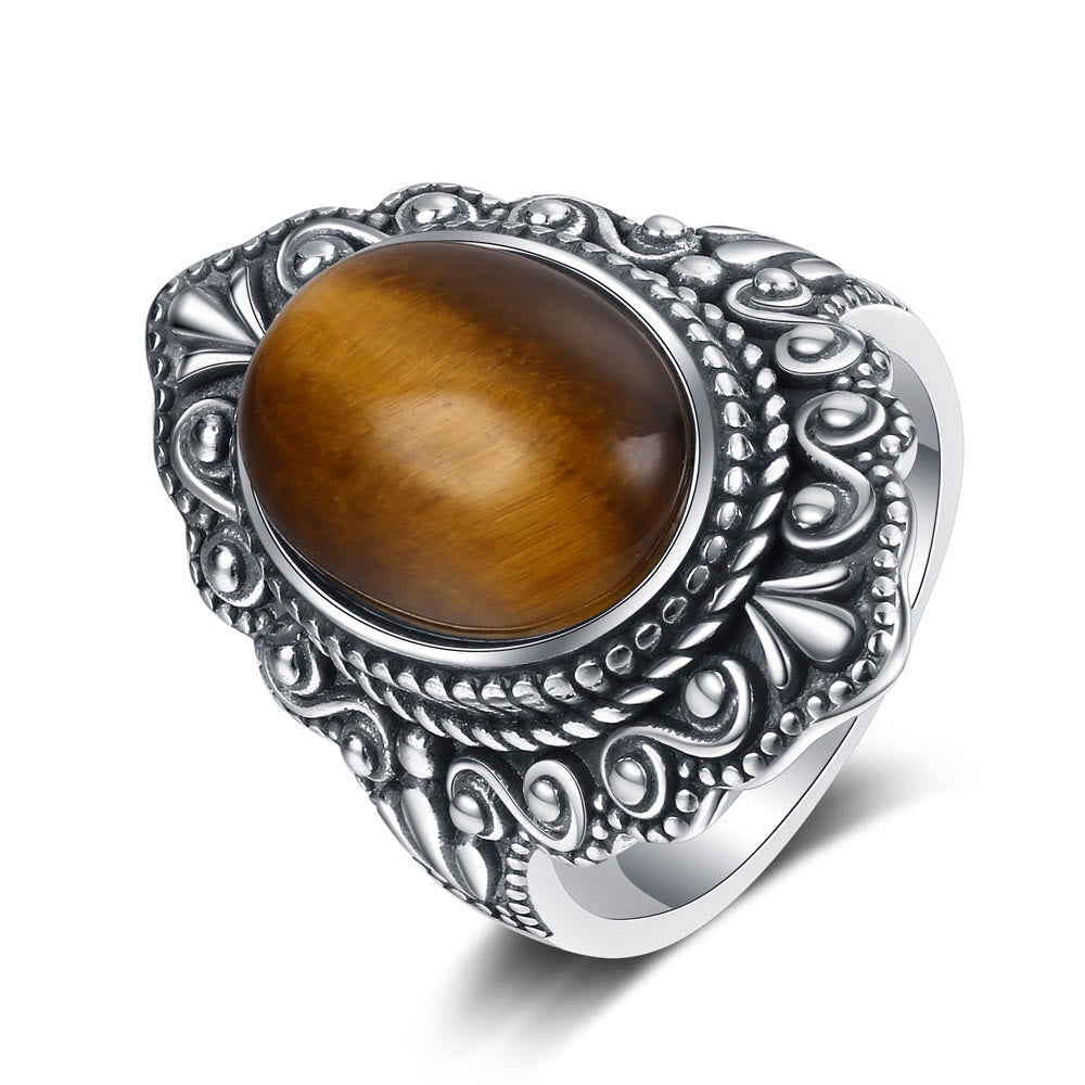 Olivenorma Antique Boho Jewelry Natural Gemstone Ring