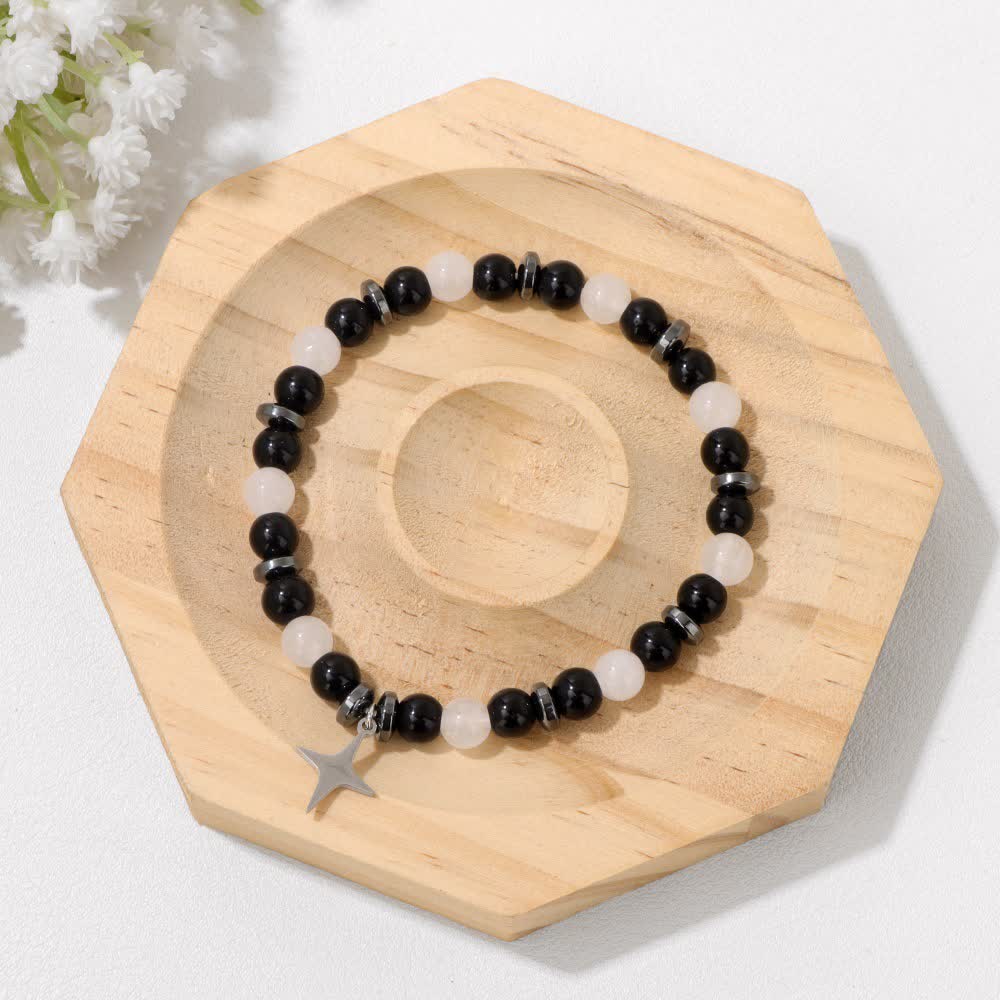 Olivenorma Natural Stone Beads Star Pendant Bracelet