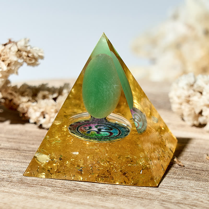 Olivenorma Moonstone Amber Healing Crystals Orgone Pyramid