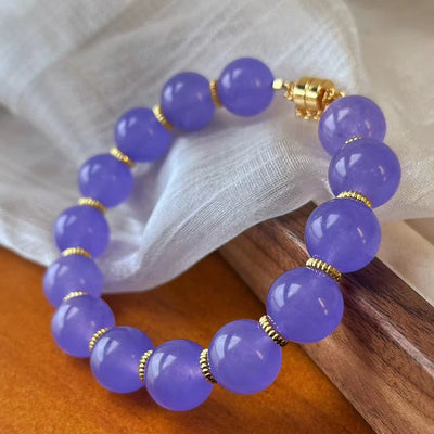 Olivenorma 12cm Natural Amethyst Bead Bracelet