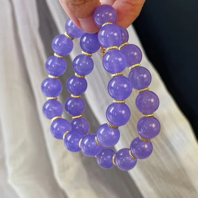 Olivenorma 12cm Natural Amethyst Bead Bracelet