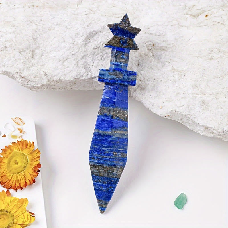 Olivenorma Engraved Dagger Natural Gemstone Decoration