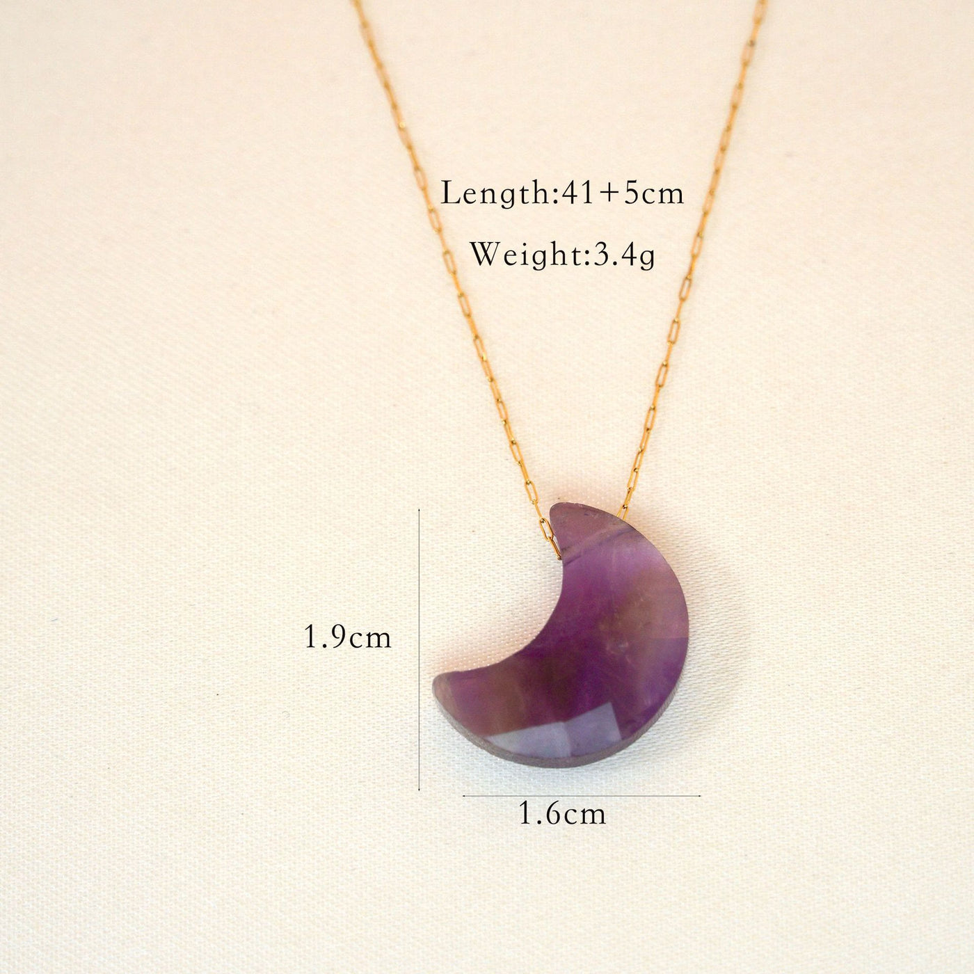 Olivenorma Natural Amethyst 14K Gold Plated Necklace