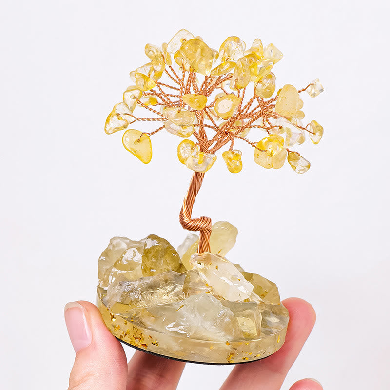 Olivenorma Luck Success Tree of Life Gemstone Feng Shui Tree