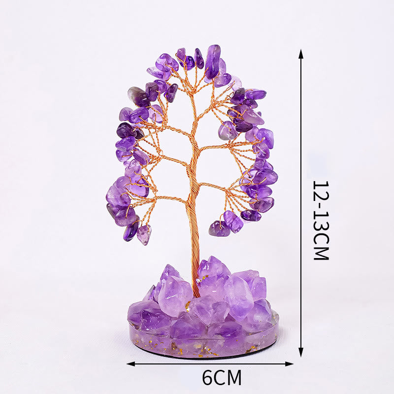 Olivenorma Luck Success Tree of Life Gemstone Feng Shui Tree