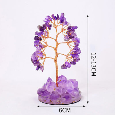 Olivenorma Luck Success Tree of Life Gemstone Feng Shui Tree