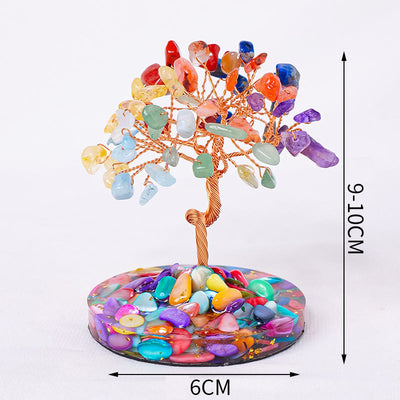 Olivenorma Luck Success Tree of Life Gemstone Feng Shui Tree