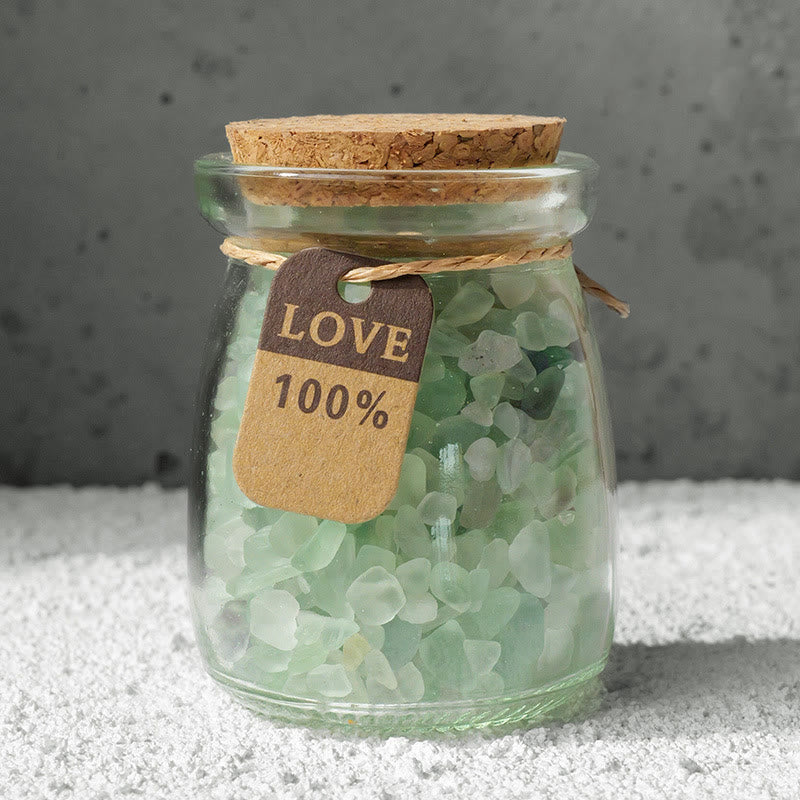 Olivenorma Natural Gemstone Gravel Crystal Wishing Bottle