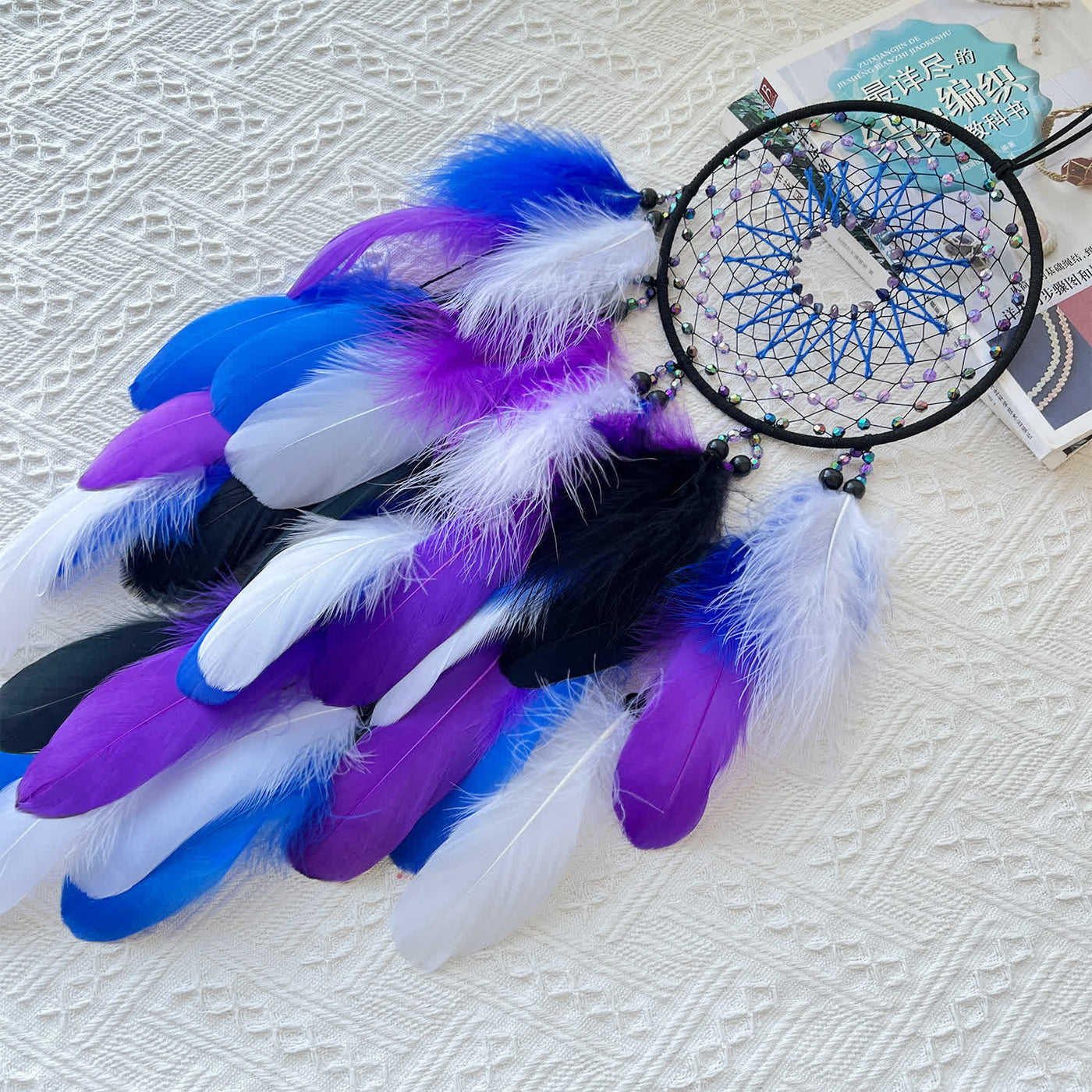 Olivenorma Amethyst Beads Blue Purple Dream Catcher