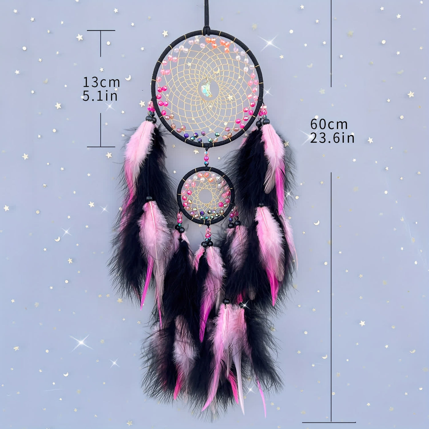 Olivenorma Color Beads Double Ring Dream Catcher