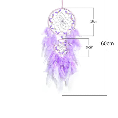 Olivenorma Purple Plastic Beads Purple Feather Dream Catcher