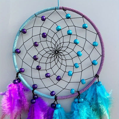 Olivenorma Handmade Dual Color With Feathers Dream Catcher